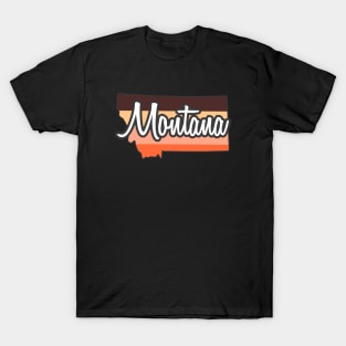 Montana State Map T-Shirt